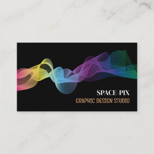 Grafisch golfontwerp, grafische vormgever visitekaartje (Voorkant)