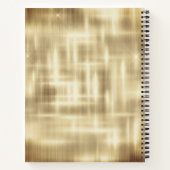 Grafisch goudbruine druppels glittermonogram notitieboek (Achterkant)