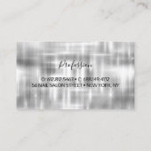 Grafisch goudbruine druppels glittermonogram visitekaartje (Achterkant)