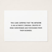 Grafisch Gray Monogram Certificaat van Authenticit Visitekaartje (Achterkant)