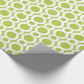 Grafisch groen abstract geometrisch monogram cadeaupapier (Hoek)