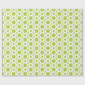 Grafisch groen abstract geometrisch monogram cadeaupapier (Vlak)
