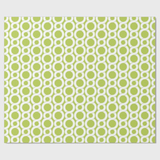 Grafisch groen abstract geometrisch monogram cadeaupapier (Vlak)
