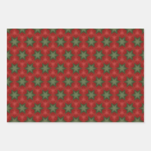 grafisch groen en rood verpakkingspapier inpakpapier vel (Voorkant 3)