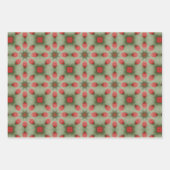 grafisch groen en rood verpakkingspapier inpakpapier vel (Voorkant 2)