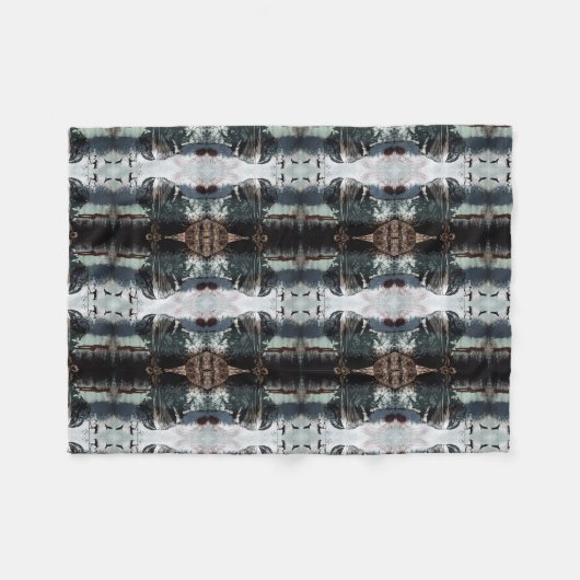 Grafisch handgemaakt fleece deken (Voorkant (Horizontaal))