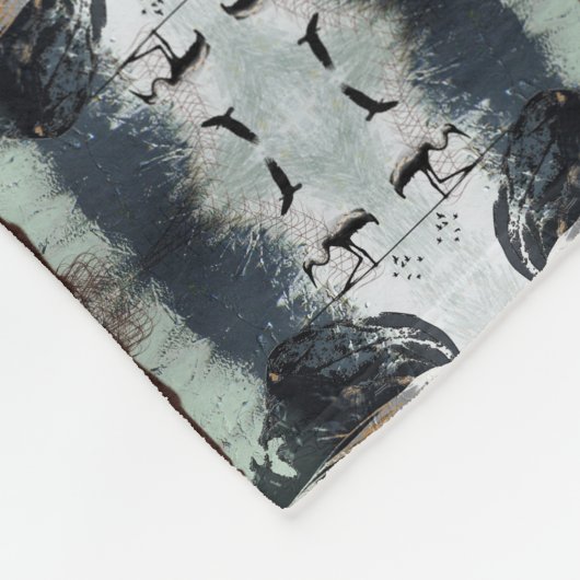 Grafisch handgemaakt fleece deken (Hoek)