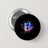 Grafisch hart puntkomma symbool ronde button 5,7 cm (Voorkant /achterkant)