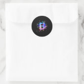 Grafisch hart puntkomma symbool ronde sticker (Tas)