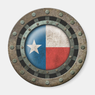 Grafisch industrieel staal, Texas Flag Disk Magneet