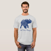 Grafisch joch Elephant Custom Message T-shirt (Voorkant volledig)