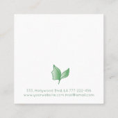 Grafisch kalmerend elegant meisje gezichtsblaasjes vierkante visitekaartje (Achterkant)