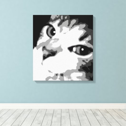 Grafisch kat op Canvas (Insitu (Houten vloer))