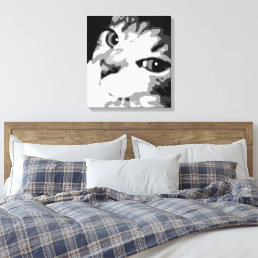 Grafisch kat op Canvas (Insitu (Slaapkamer))