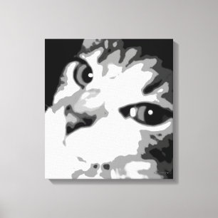 Grafisch kat op Canvas Afdruk
