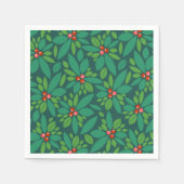 Grafisch kerstfeest Holly Servet (Voorkant)