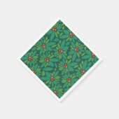 Grafisch kerstfeest Holly Servet (Hoek)