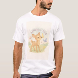 Grafisch kind. Schattigee cartoon stijl baby Deer. T-shirt