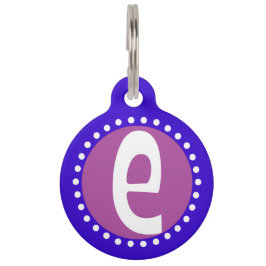 Grafisch kleine kleine letters E Aangepast Initiaa Huisdierpenning