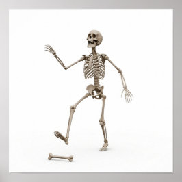 Grafisch komisch skelet poster