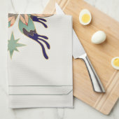 Grafisch Kunstwerk, Groene Sprookjesvlinder Theedoek (Quarter Fold)