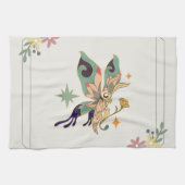 Grafisch Kunstwerk, Groene Sprookjesvlinder Theedoek (Horizontaal)