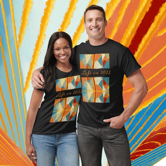 Grafisch leven in 2023 Abstracte lijnen en curven T-shirt