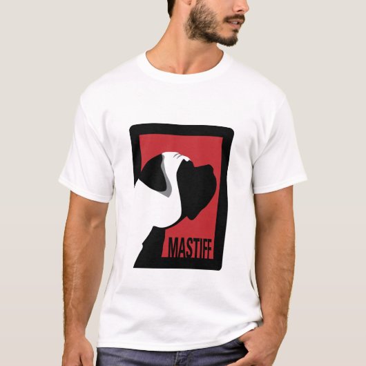 Grafisch Mastiff en Woorden 2-zijdig T-Shirt (Voorkant)