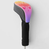 Grafisch meer kleuren verloop, Glad leer Golfheadcover (Schuin)