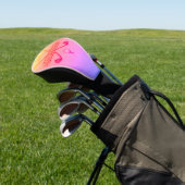 Grafisch meer kleuren verloop, Glad leer Golfheadcover (Insitu)