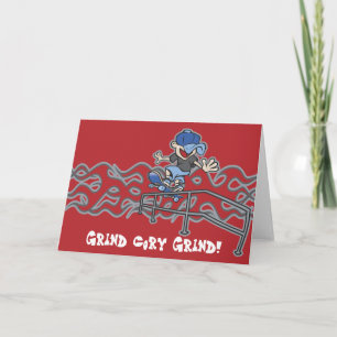 Grafisch Met een skateboard rijden van Kidslide Kaart