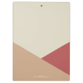 Grafisch minimalistisch geometrisch pasta bruin mo klembord (Achterkant)