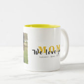 Grafisch minimalistisch monogram Aangepast fotocol Tweekleurige Koffiemok (Voorkant rechts)