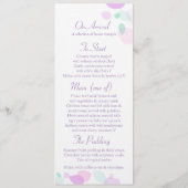 Grafisch modern bloemblad: huwelijksmenu menu (Achterkant)