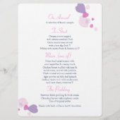 Grafisch modern bloemblad: huwelijksmenu menu (Achterkant)