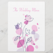 Grafisch modern bloemblad: huwelijksmenu menu (Voorkant)