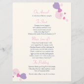 Grafisch modern bloemblad: huwelijksmenu menu (Achterkant)