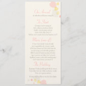 Grafisch modern bloemblad: huwelijksmenu menu (Achterkant)