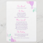 Grafisch modern bloemblad: huwelijksmenu menu (Achterkant)