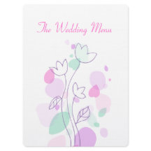 Grafisch modern bloemblad: huwelijksmenu