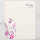 Grafisch modern bloemblad met briefhoofd (Voorkant)