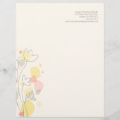 Grafisch modern bloemblad met briefhoofd (Voorkant)