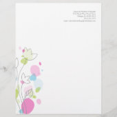 Grafisch modern bloemblad met briefhoofd (Voorkant)