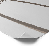 Grafisch modern bloemenaamgrijs poster afdrukken (Hoek)