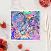 Grafisch modern, multicolverkleurd Kunstontwerp Servet (Insitu)