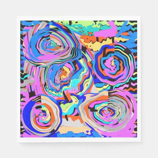 Grafisch modern, multicolverkleurd Kunstontwerp Servet (Voorkant)