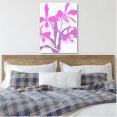 Grafisch modern paars orchidee canvas (Insitu (Slaapkamer))