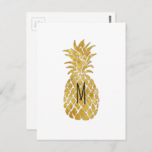 grafisch monogram anananananas briefkaart (Voorkant / Achterkant)
