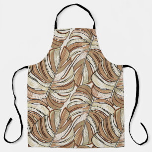 Grafisch Monstera laat tropisch design achter Schort