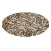 Grafisch Monstera laat tropisch design achter Snijplank (Hoek)